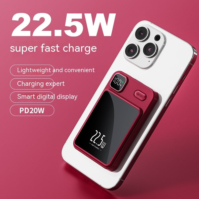 Magnetic Power Bank 20000 MA Large Capacity Fast Charging Mobile Power Gift