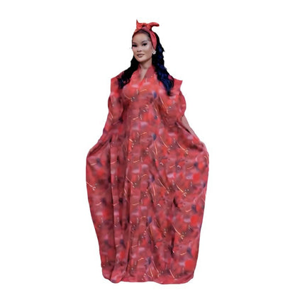 African Style Printing Plus Size Dress