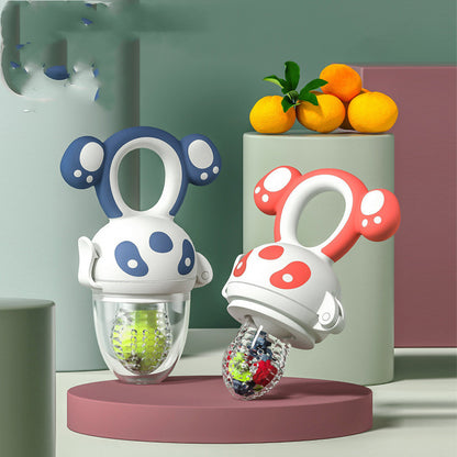 Teething Feeder Bag Fruit Supplement Device Baby Teether Stick Silicone