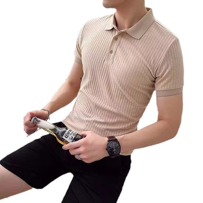 Summer Men's Lapel Casual Men's Top