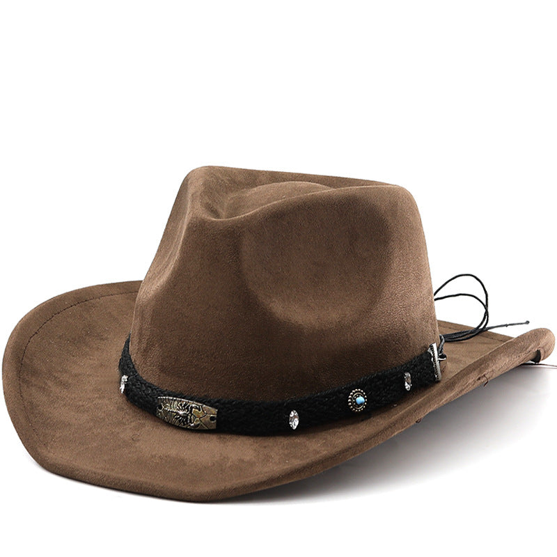 Ethnic Style Fashion Curling Men And Women Western Cowboy Hat