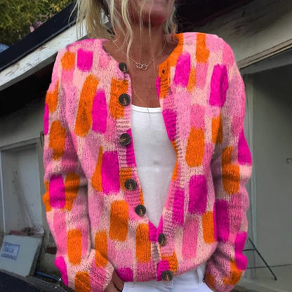 Christmas Abstract Printing Leisure Cloak Coat