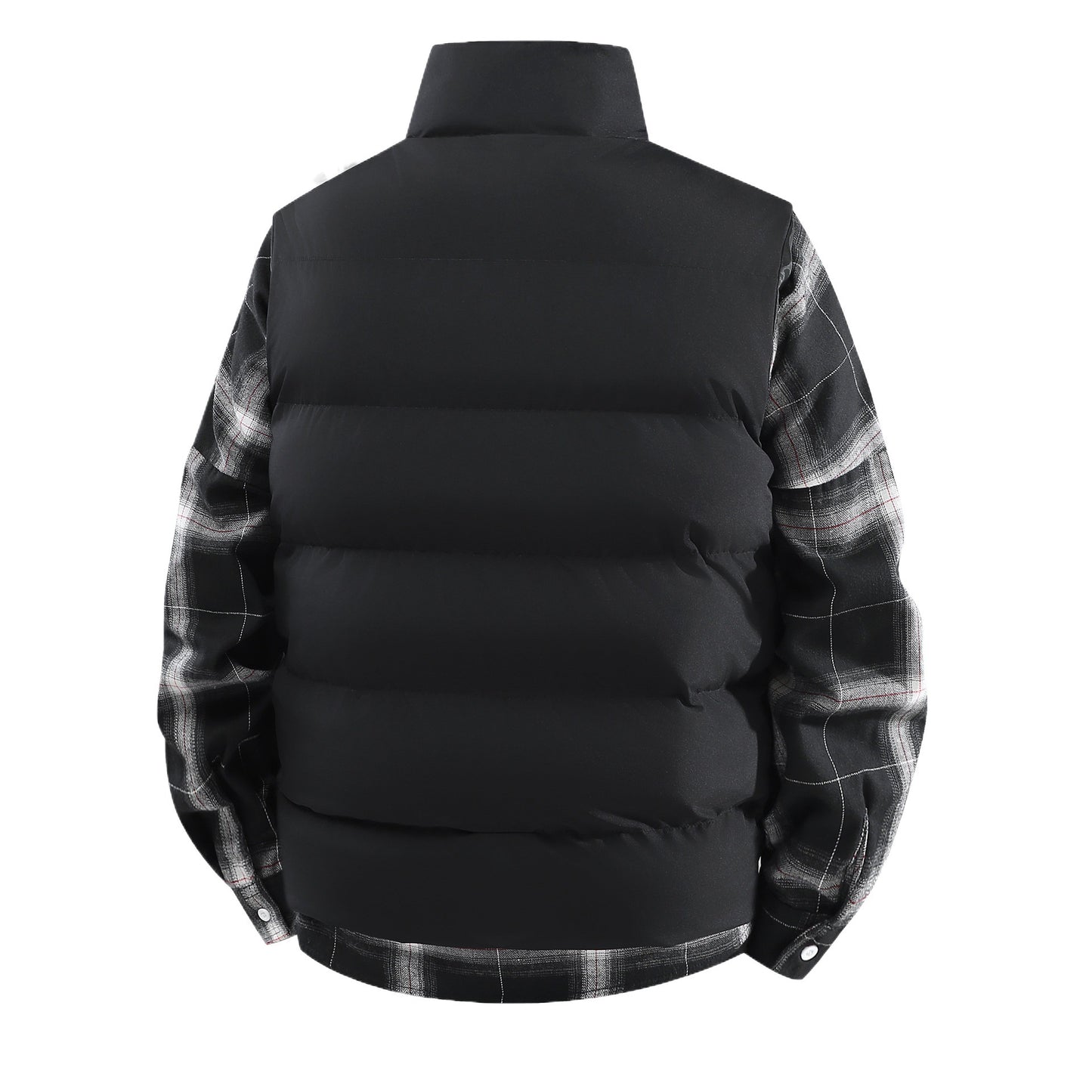 Men's Plus Size Loose Leisure Warm Stand Collar Vest Coat