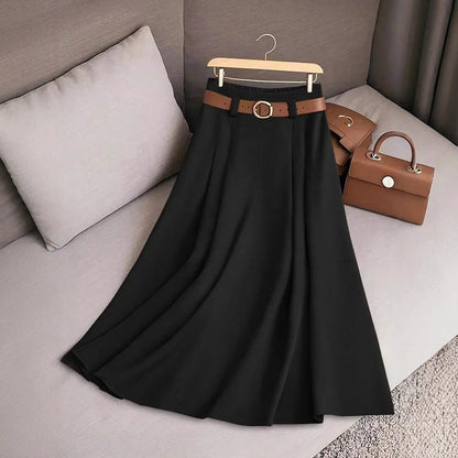 Women's Casual Pleated Skirt Can Be Printed