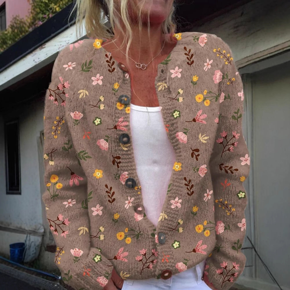 Christmas Abstract Printing Leisure Cloak Coat