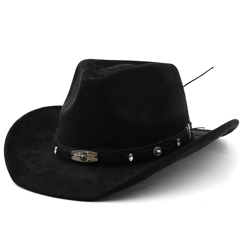 Ethnic Style Fashion Curling Men And Women Western Cowboy Hat