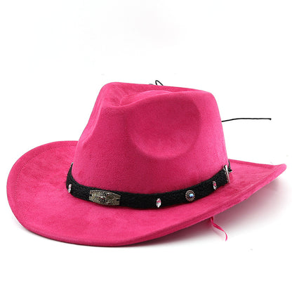 Ethnic Style Fashion Curling Men And Women Western Cowboy Hat