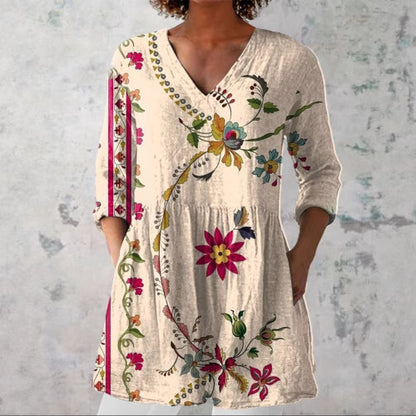 Female Creative Fish Pattern Vacation Style Dress