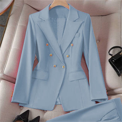 Small-sized Retro Suit Jacket Slim-fit Fashion Women's Casual Design Top Suit Jacket Set