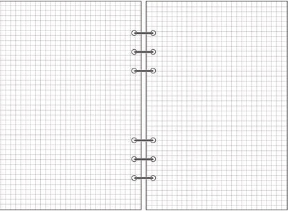 6-hole Notebook Loose-leaf Refill Blank Dot Matrix Horizontal Line