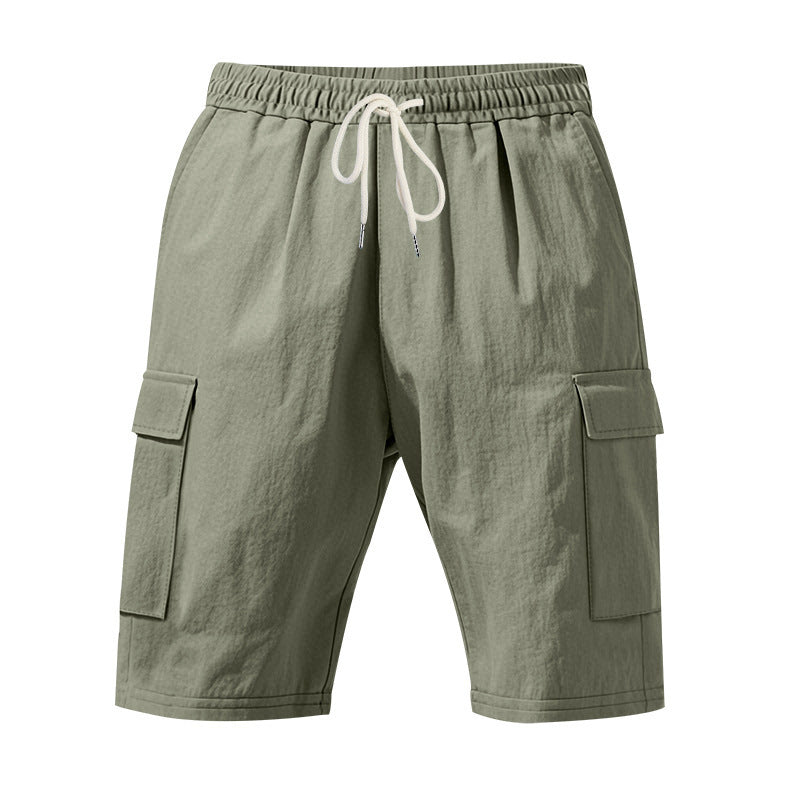 Men's Air-permeable Beachwear Linen Loose Multi-pocket Casual Shorts