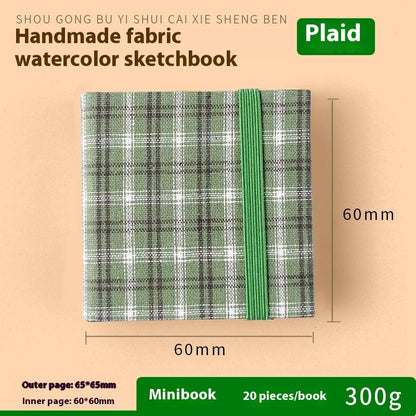 Feiluniao Watercolor Notebook Fabric Handmade Mini Portable Portable Character Sketch Hand Painted Graffiti Drawing Book