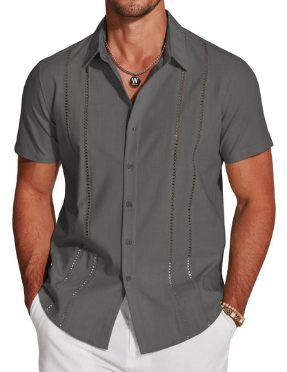 Trendy Wild Hawaii Holiday Lapel Men's Shirt