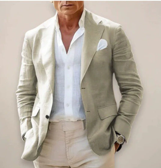 Business Casual Printed Double Button Suit Jacket