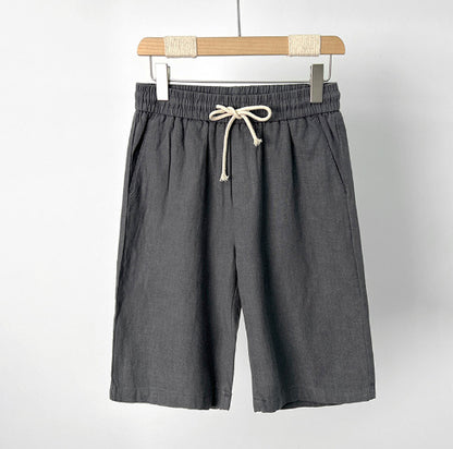 Summer Thin Casual Cotton Linen Cropped Pants