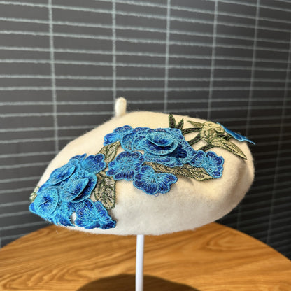 Fashionable Wool Woolen Artistic Painter's Bud Hat