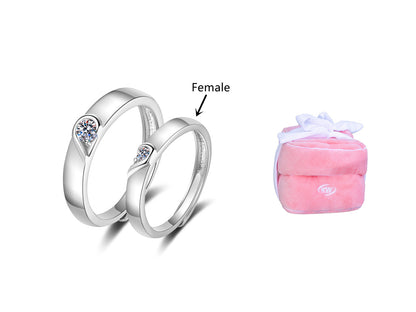 Couple Confession Ring Love Big Diamond Ring Doll Plush Ring Box