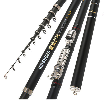 Corrugated Longji Fishing Rod Rocky Rod Light Hard Carbon Fishing Rod Hand And Sea Dual-purpose Fishing Gear Set