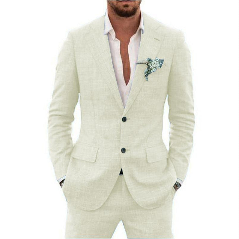 Men's Suit Wedding Party Suit Slim Fit Casual Coat Trousers