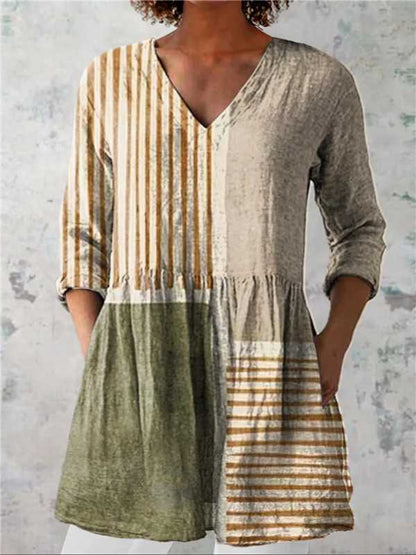 Female Creative Fish Pattern Vacation Style Dress