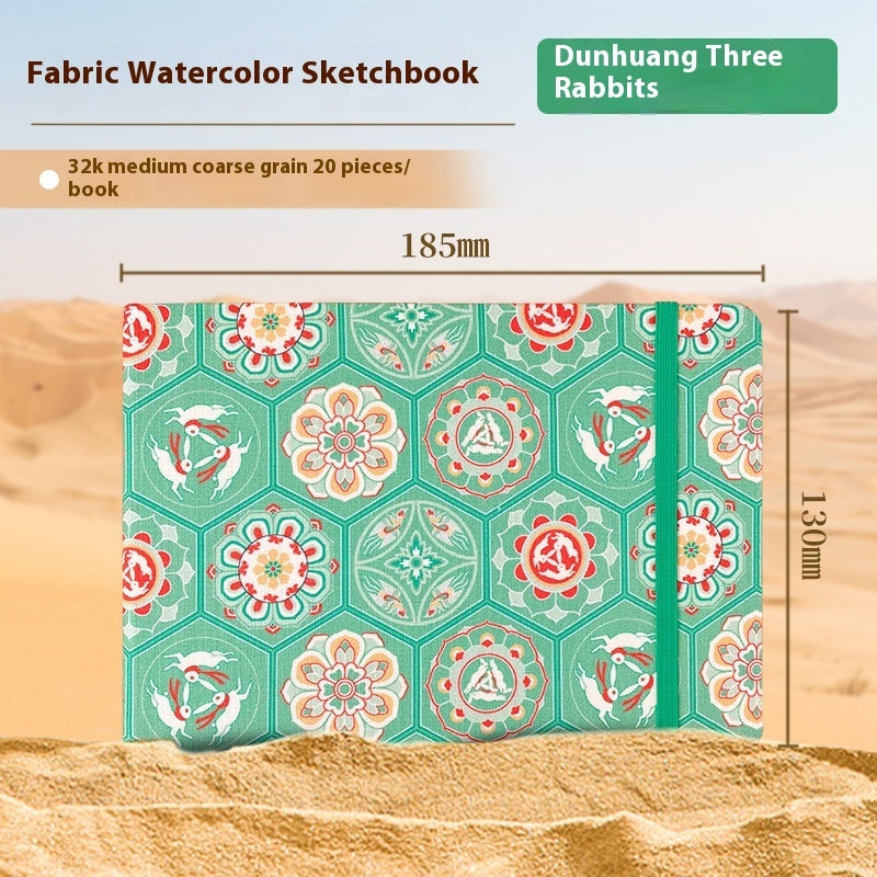 Feiluniao Watercolor Notebook Fabric Handmade Mini Portable Portable Character Sketch Hand Painted Graffiti Drawing Book