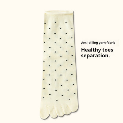 Summer Thin Women's Mid-calf Split Toe Toe Socks
