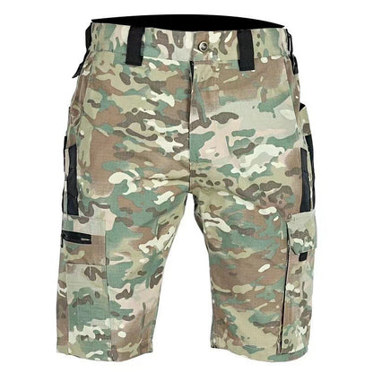 Beetle Elastic Waist Multifunctional Camouflage Shorts