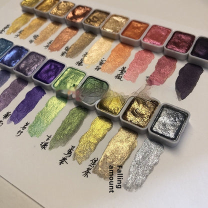 Traditional Chinese Painting Mineral Pearlescent Watercolor