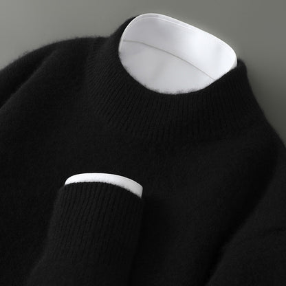 Half Turtleneck Men's Autumn And Winter New Pullover Sweater Loose Sweater