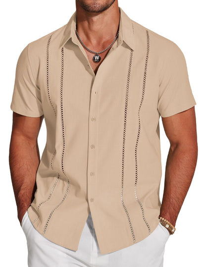 Trendy Wild Hawaii Holiday Lapel Men's Shirt