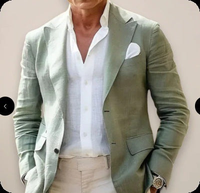 Business Casual Printed Double Button Suit Jacket