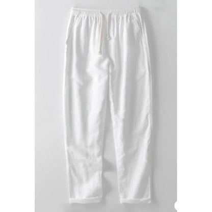 Men's Stand Collar Versatile Slim Cotton And Linen Casual Pants