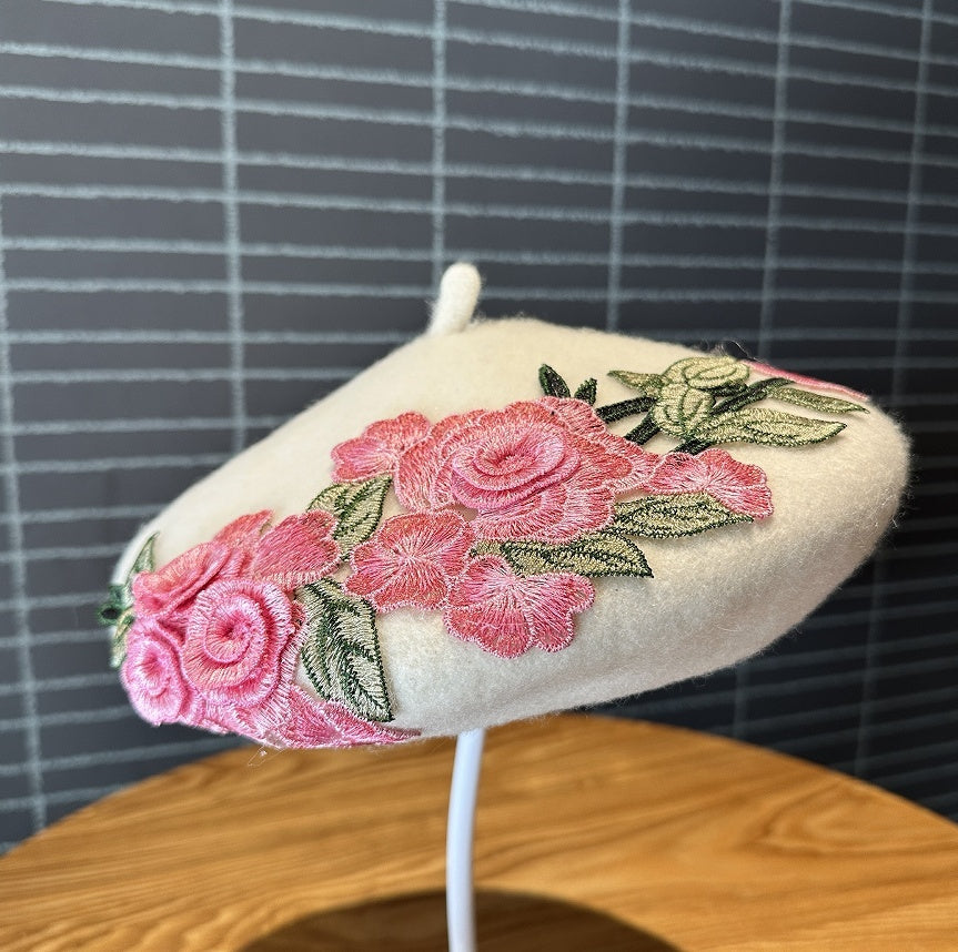Fashionable Wool Woolen Artistic Painter's Bud Hat