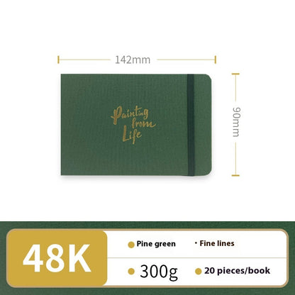 Feiluniao Watercolor Notebook Fabric Handmade Mini Portable Portable Character Sketch Hand Painted Graffiti Drawing Book