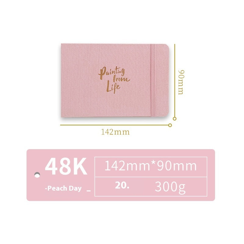 Feiluniao Watercolor Notebook Fabric Handmade Mini Portable Portable Character Sketch Hand Painted Graffiti Drawing Book