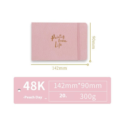 Feiluniao Watercolor Notebook Fabric Handmade Mini Portable Portable Character Sketch Hand Painted Graffiti Drawing Book