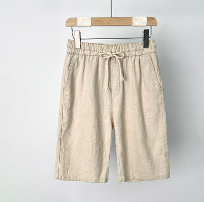 Summer Thin Casual Cotton Linen Cropped Pants