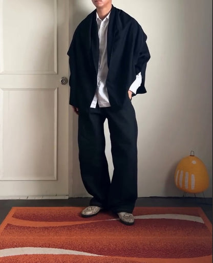 Black Batwing Sleeve Cardigan Cape