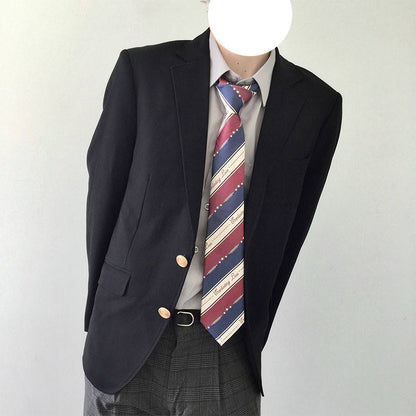 Solid Color Two Button Suit Middle School College Male Class And School Uniforms